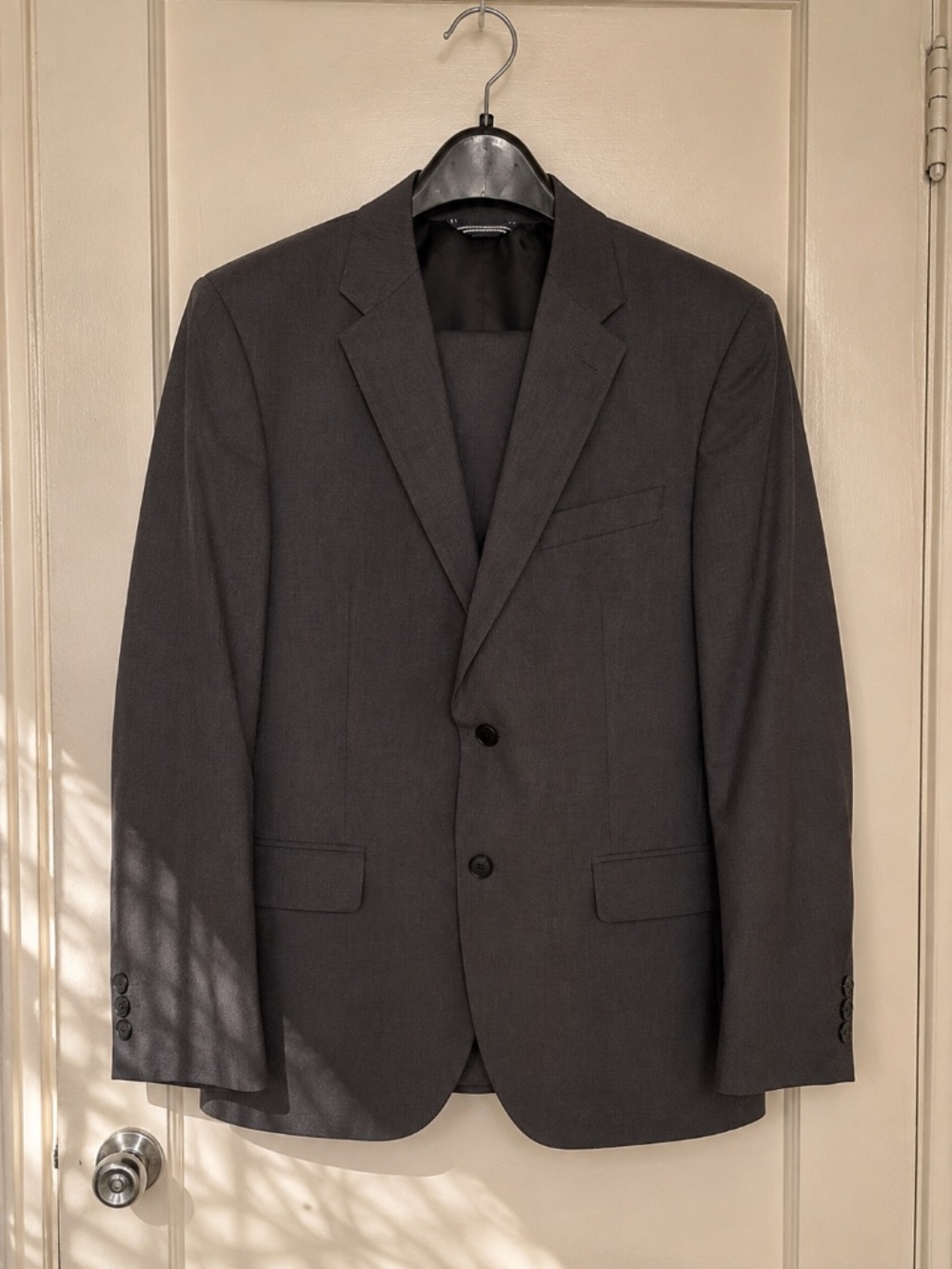 Nautica Men's Grey Modern Fit Suit 38R Bi-Stretch